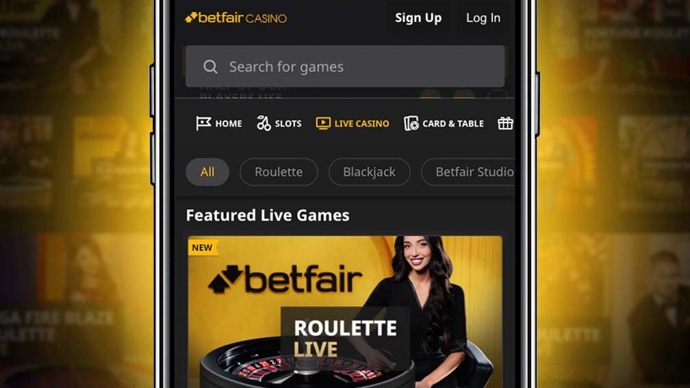 Tela do Betfair APK versão 3.2.5 em smartphone Android